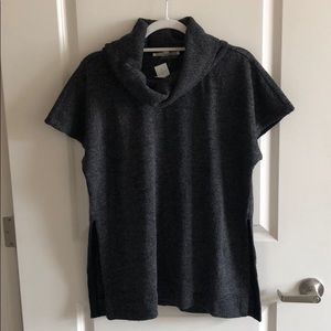 Loft short sleeve, cowl neck poncho